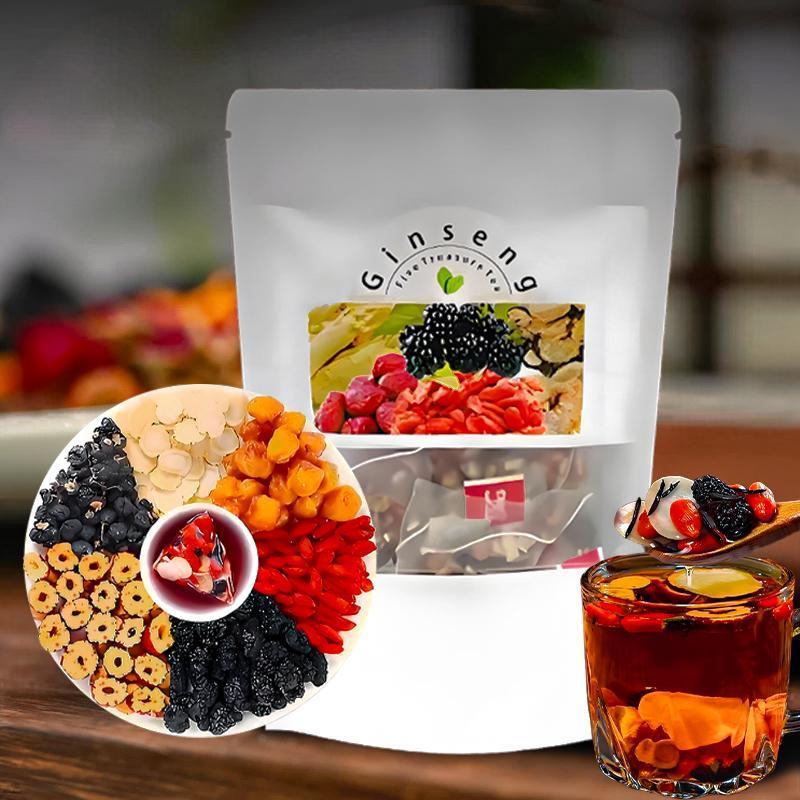 Herbal Wellness Blend - 高麗人参五宝茶 天然エネルギー増強 免疫サポート ハーブウェルネス 伝統的オーガニックブレンドティー 毎日の活力