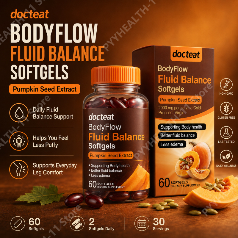 Herbal Wellness Blend - パンプキンシードエキス、ブロメライン、ホースチェスナット配合、30日間のハーブブレンド、大人のための毎日の健康サポート、ソフトジェル60粒