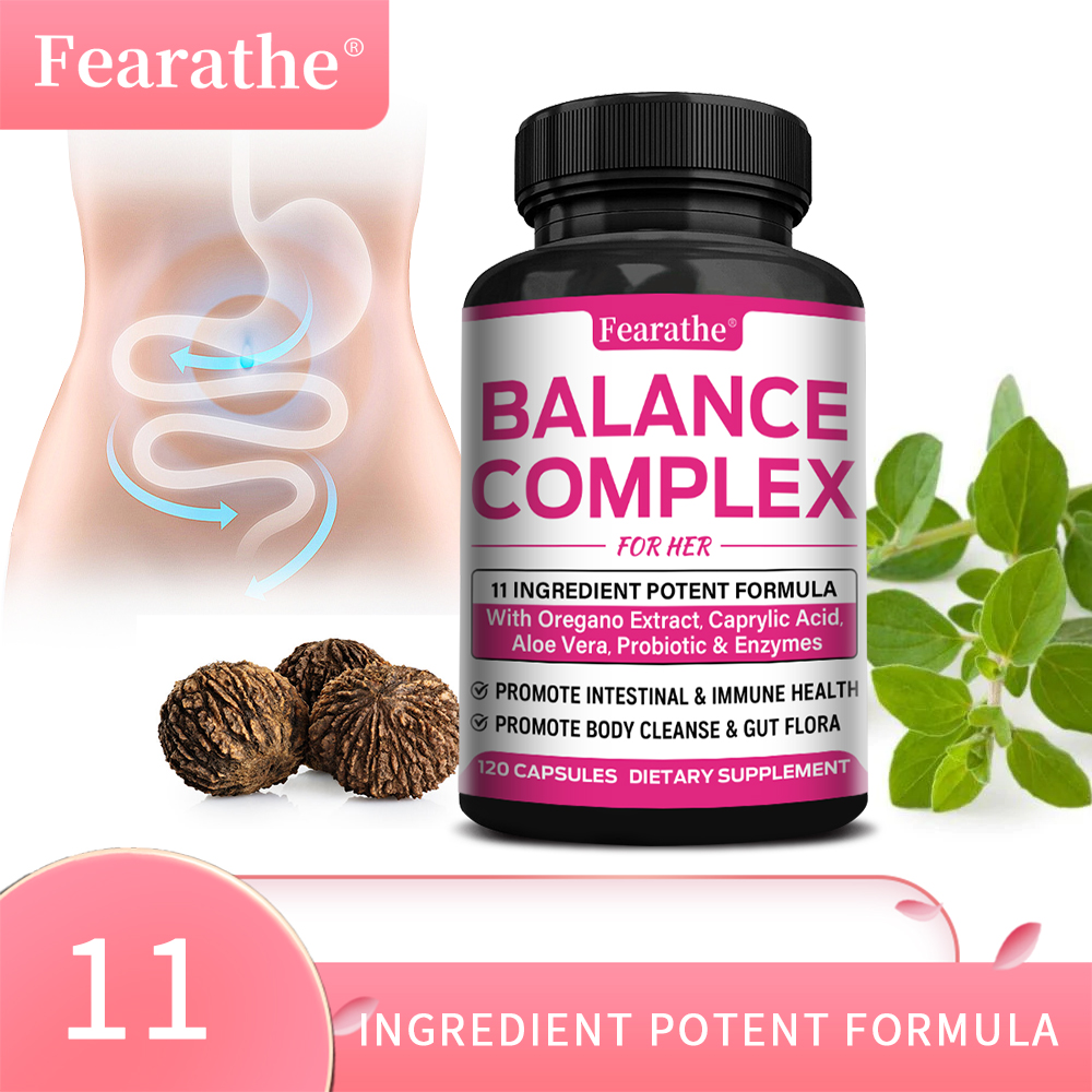 Herbal Wellness Blend - 女性のためのバランスコンプレックスカプセル、プロバイオティクス＆ハーブブレンド、毎日のデリケートゾーンと腸の健康サポート、免疫と体の快適さをサポート