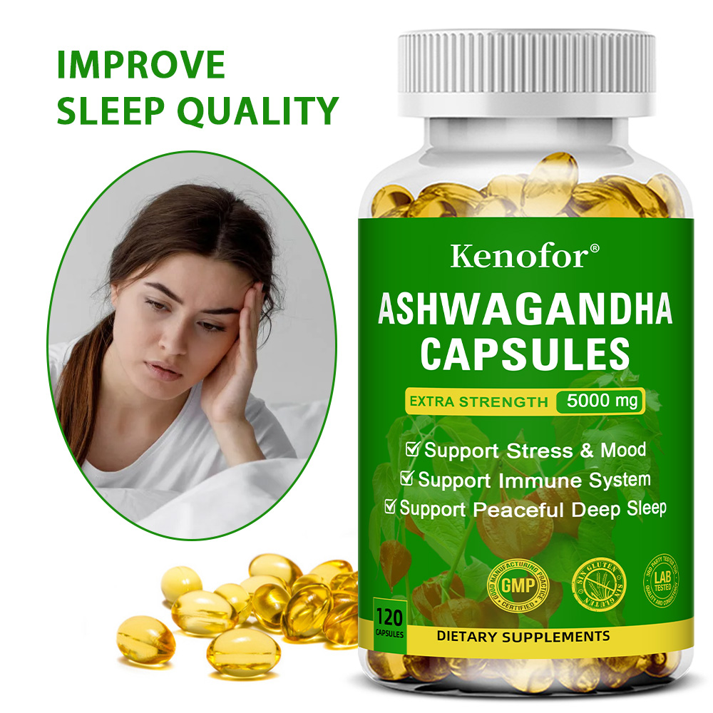 Herbal Wellness Blend - アシュワガンダ複合カプセル 2300mg、5-in-1 ハーブブレンド、ストレス、気分、エネルギー、睡眠サポート、認知的健康、ビーガン対応