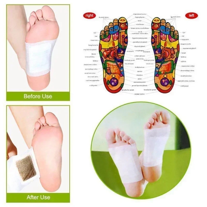 Herbal Wellness Spa - トゥホペタ韓国キノキハーブフットパッドデトックスレッグヘルスフットスパケアセット 快適な睡眠と水分コントロールで快眠