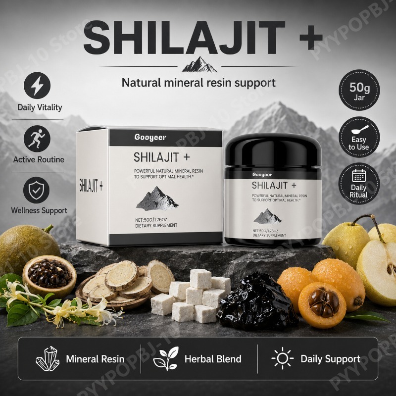 Herbal Wellness Blend - シラジット+天然ミネラル樹脂、伝統的なハーブブレンド（モンクフルーツ、甘草、ポリア入り）、毎日の健康サポート、50g