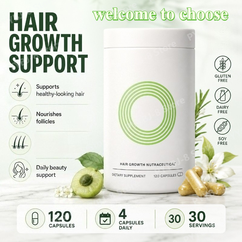 Herbal Wellness Blend - 120カプセル入り女性用ヘアウェルネスカプセル。ビオチン、ビタミン、ミネラル、ハーブブレンド配合で目に見えるほど太く強い髪へ。