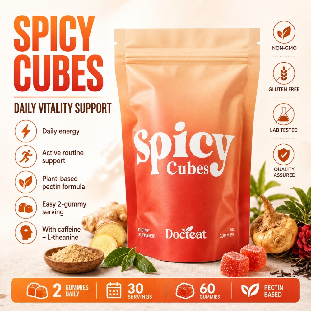 ドクテート スパイシーキューブ グミ 60粒入り 緑茶カフェ - Herbal Wellness Blend のレビューと価格