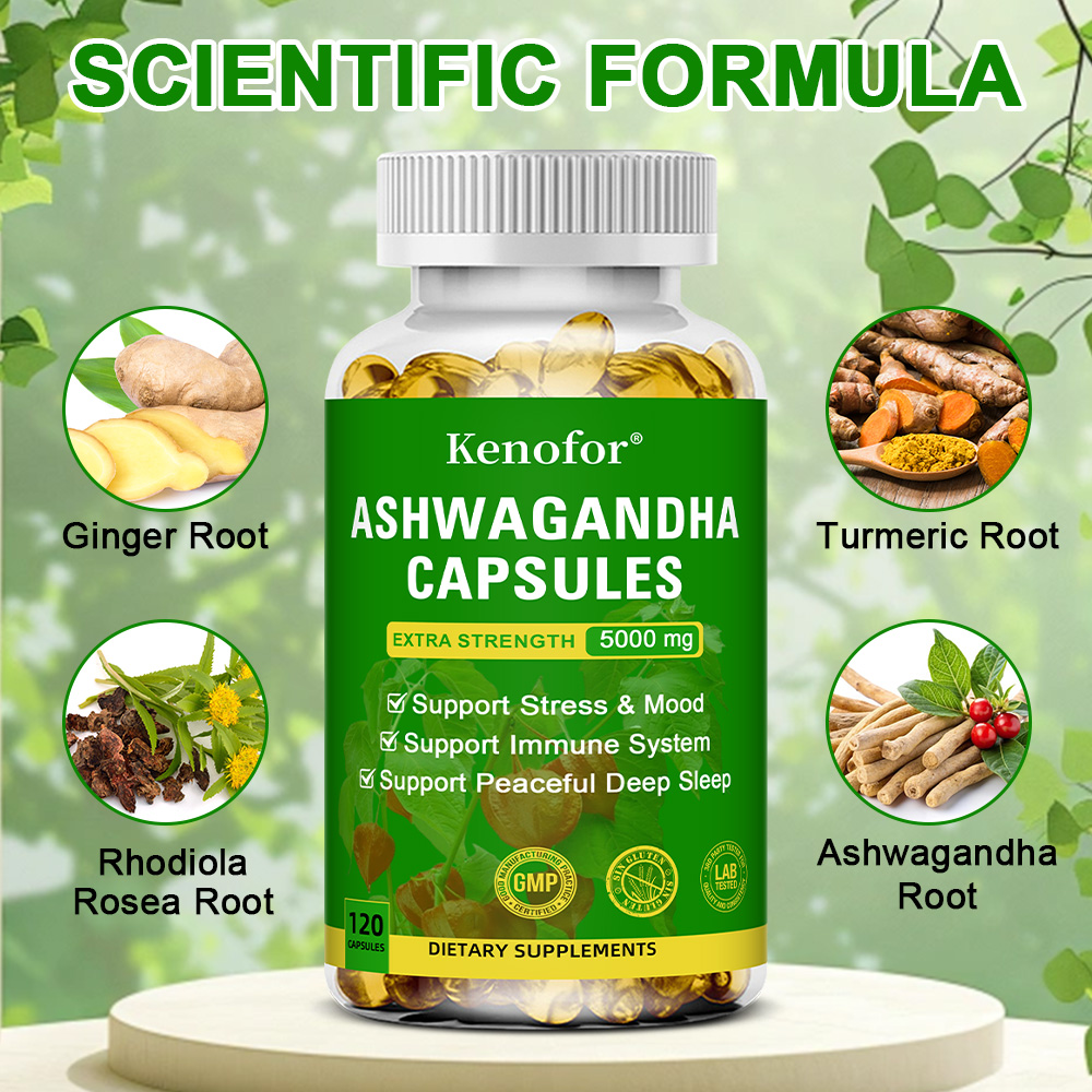 アシュワガンダ複合カプセル 2300mg、5-in-1 ハー - Herbal Wellness Blend のレビューと価格