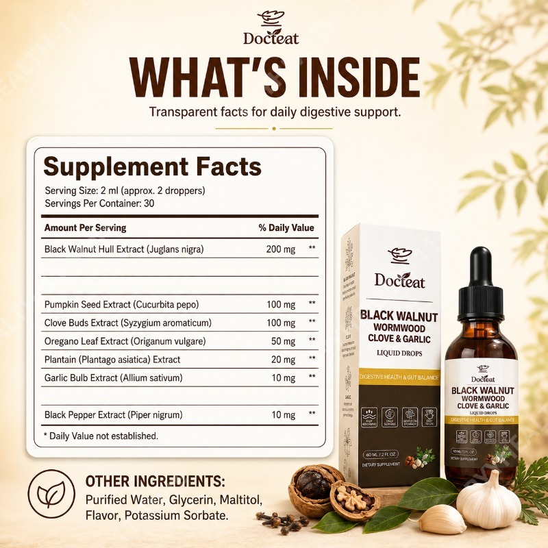 ブラックウォルナット＆クローブ液体ドロップス（ニンニクとオレ - Herbal Wellness Blend のレビューと価格