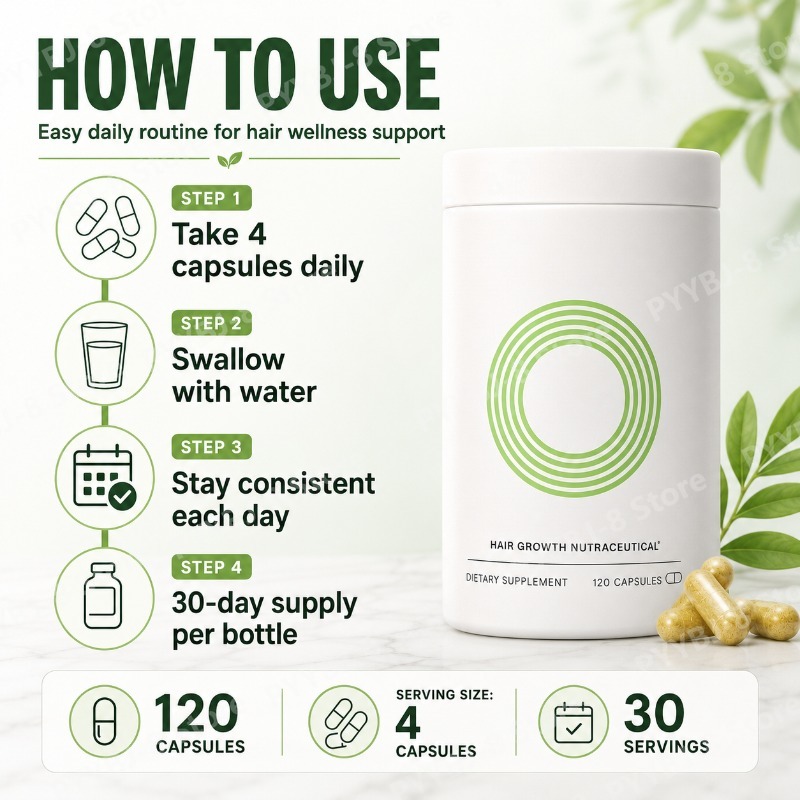 120カプセル入り女性用ヘアウェルネスカプセル。ビオチン、ビ - Herbal Wellness Blend のレビューと価格